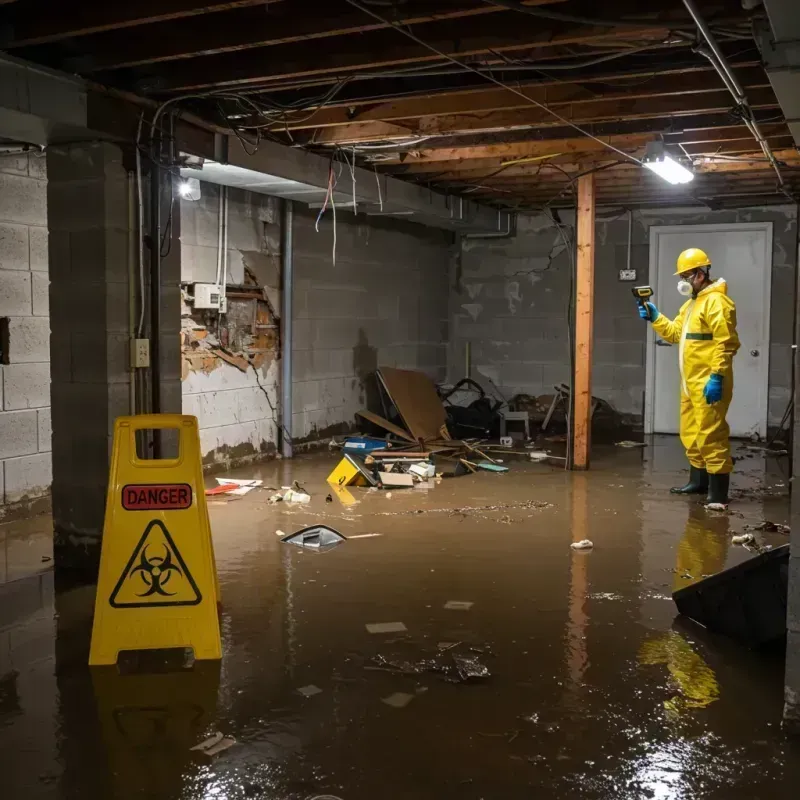 Flooded Basement Electrical Hazard in Coldstream, KY Property