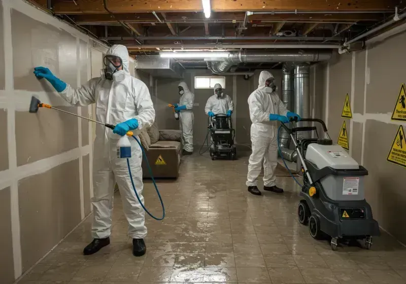 Basement Moisture Removal and Structural Drying process in Coldstream, KY